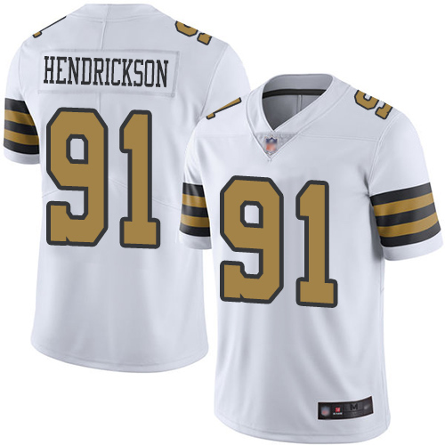 Men New Orleans Saints Limited White Trey Hendrickson Jersey NFL Football #91 Rush Vapor Untouchable Jersey->new orleans saints->NFL Jersey